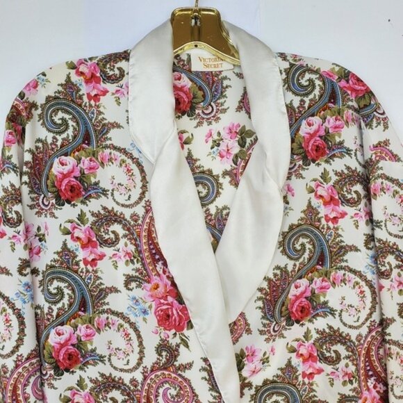 RARE Vintage Gold Label Ivory Victoria's Secret Satin Double Breast Blaz… - Picture 5 of 16